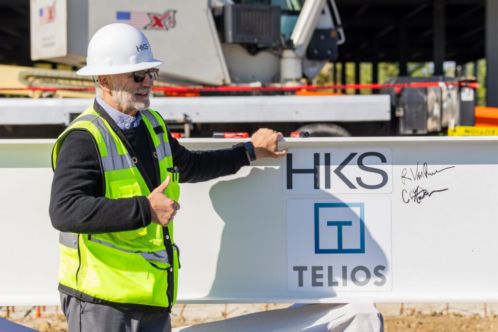 construction worker at ground breaking
